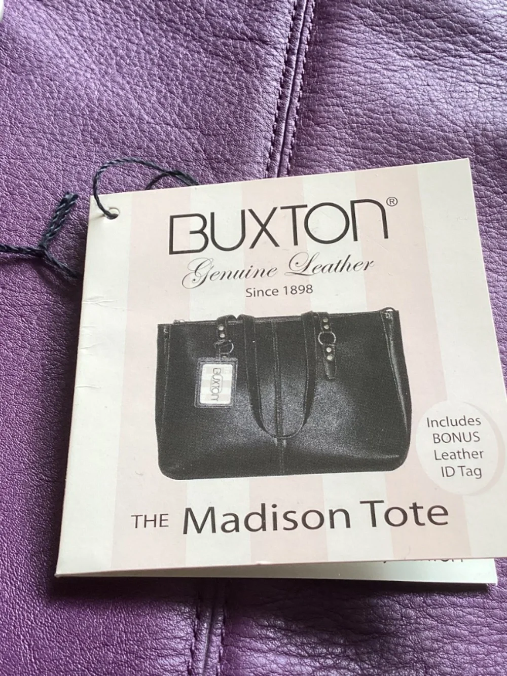 Buxton The Madison Tote Purple Leather Brief/Laptop Case Handbag💜🦋💜